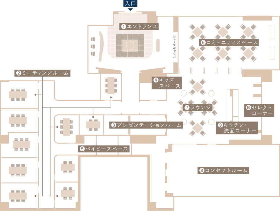 グレーシアサロン(Gracia salon)フロアMAP