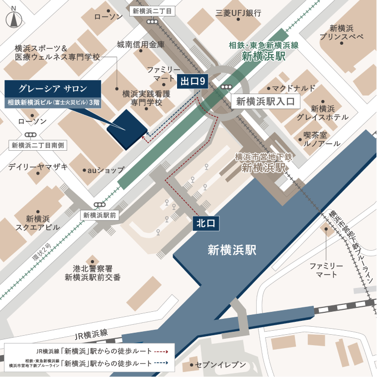 グレーシアサロンへの地図